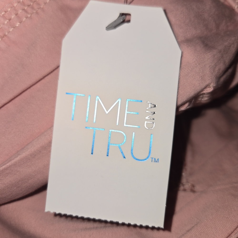 Time and Tru High-Rise Relaxed Fit Utility Cargo Pants Pink- Size 10 2066 - Picture 5 of 7